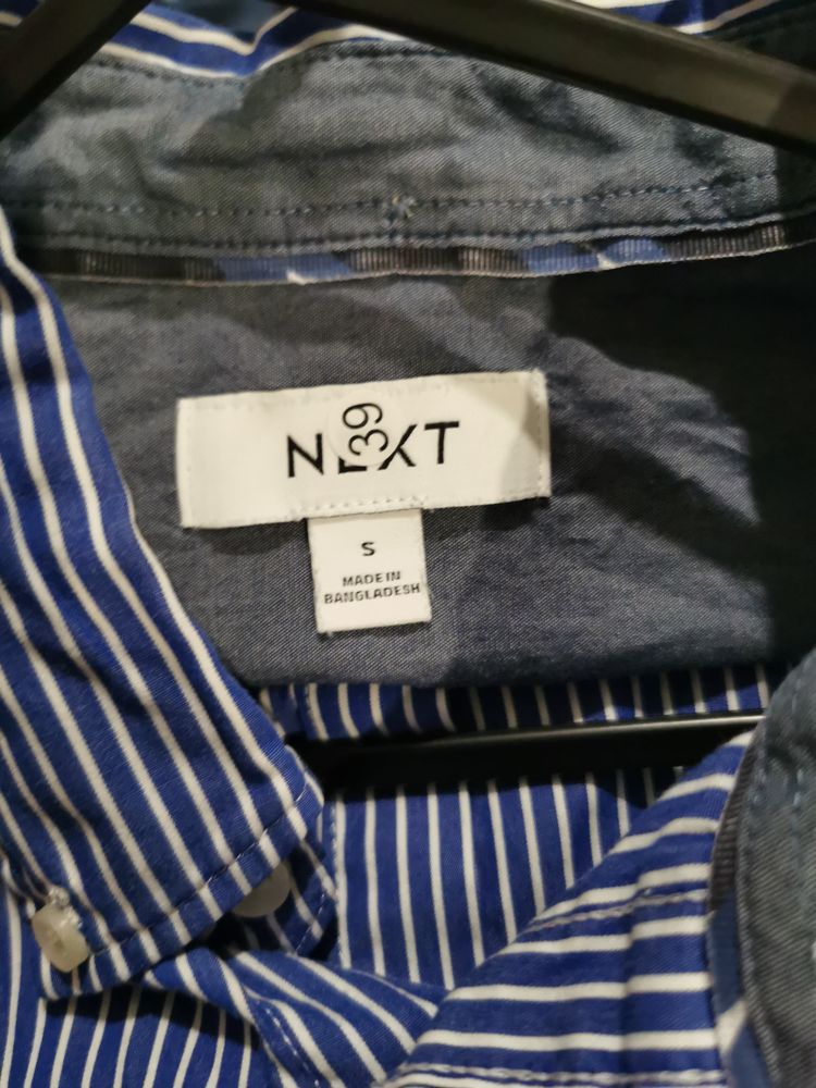 Next Blue And White Striped Shirt image 2