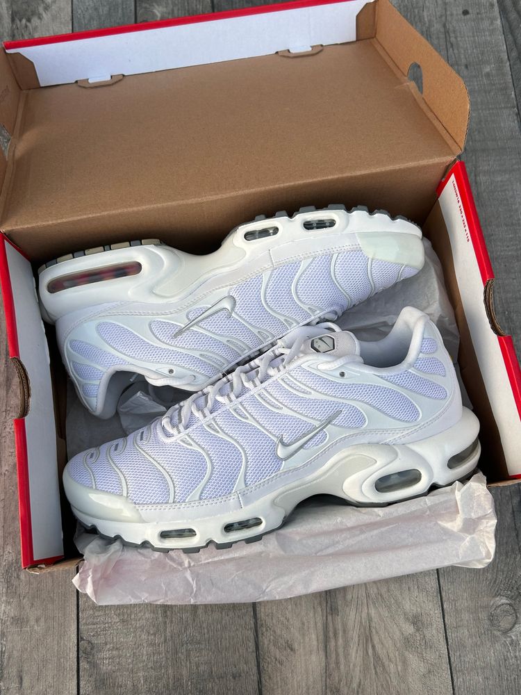Nike Air Max Plus TN Trainers ‘Triple White’ - Size UK 9  image 1