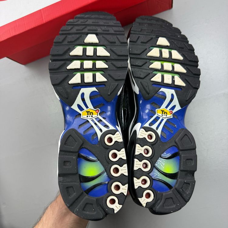 Nike Air Max Plus TN Size UK 9.5 Racer Blue Volt Black Royal Trainers FZ4628-001 obraz 3