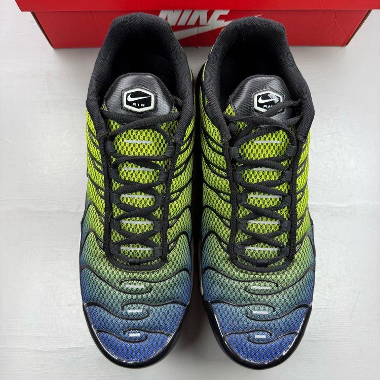 Nike Air Max Plus TN Size UK 9.5 Racer Blue Volt Black Royal Trainers FZ4628-001 obraz 8