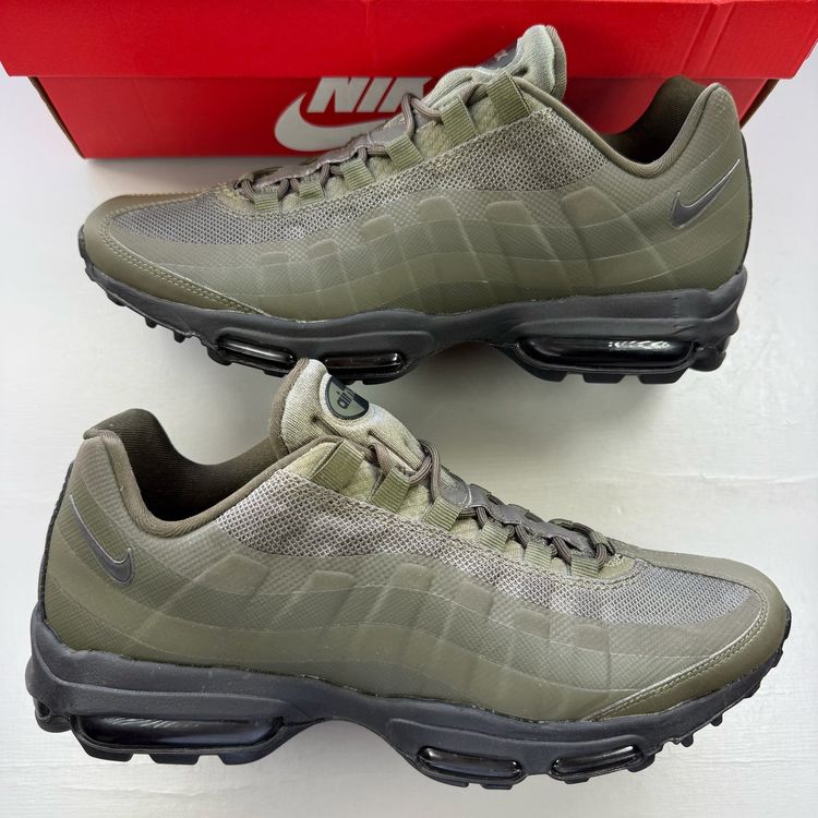 Nike Air Max 95 Ultra Size UK 9 Essential Cargo Khaki Black Trainers 857910-301 obraz 6