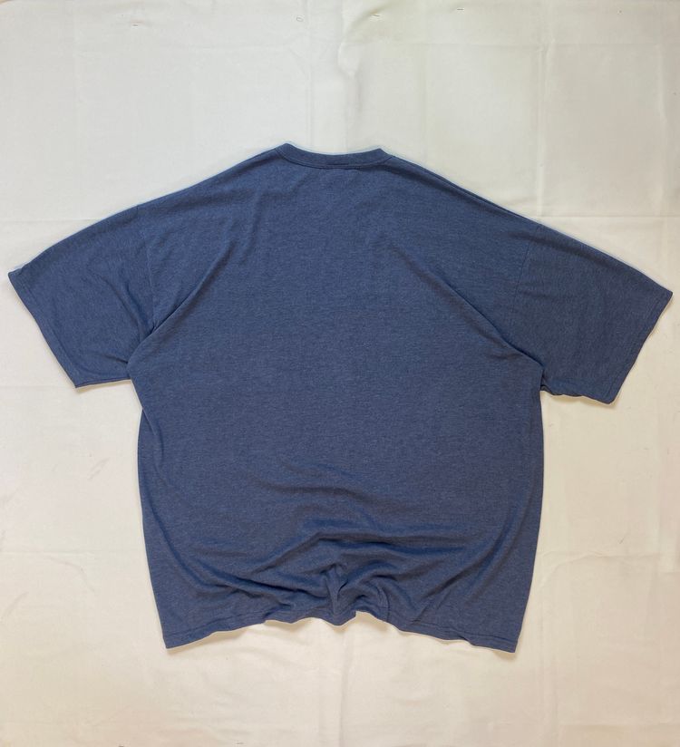 Immagine di Vintage Russell Athletic Blank Tee | Heather Navy Sleeve Logo Boxy T-Shirt 4