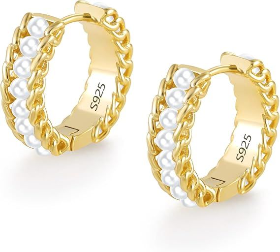 Other Gold Hoop Earrings With Pearls product image