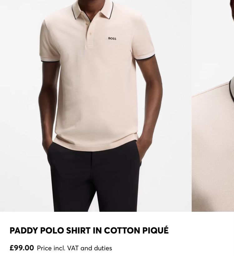 Boss Paddy Polo Shirt In Cotton Piqué RRP £99