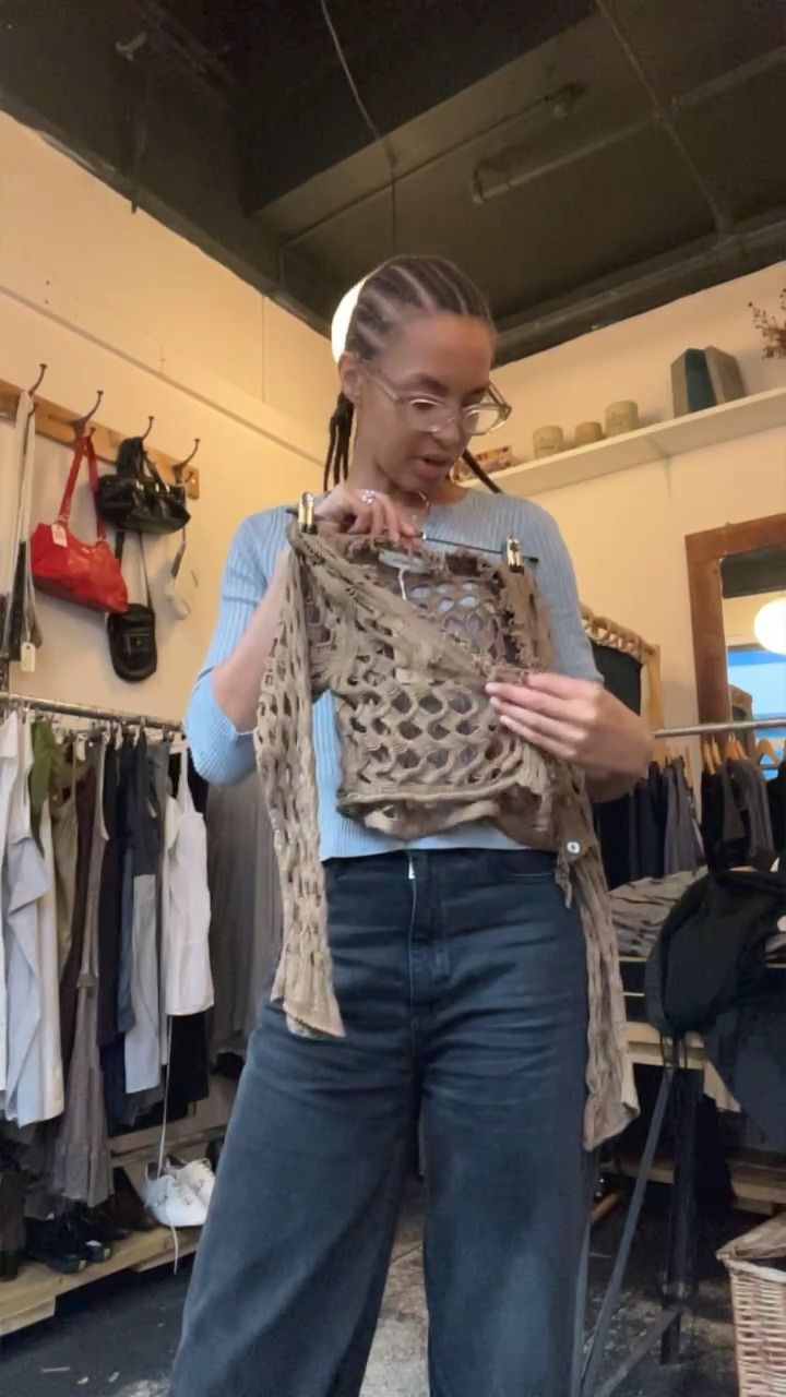 Other brown crochet cardigan  product image