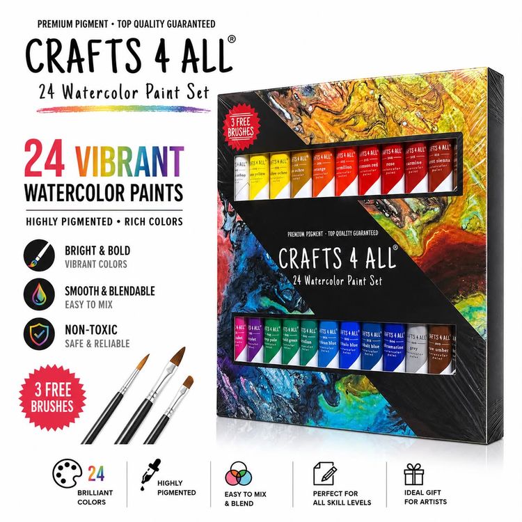 Crafts 4 All 24 Watercolor Paint Set