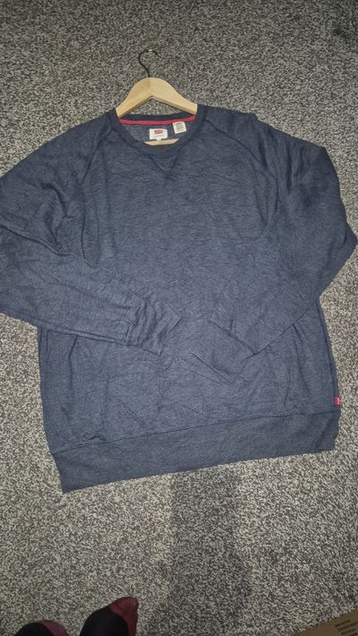 Mens 2 xl Levi'S Blue Sweatshirt £60 RRP NEEDS A WASH