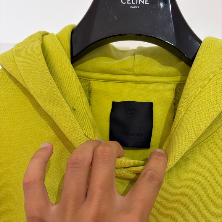 Givenchy Citrus Green Embroidered Logo Oversized Hoodie image 6