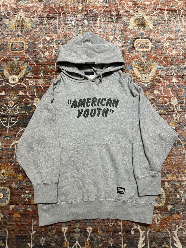 Rodeo Crowns Grey Hoodie With American Youth Print
