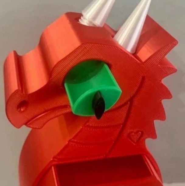 Red Dragon-Shaped Jewelry Box With Drawers imagen 2