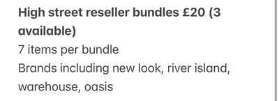 High street reseller bundles