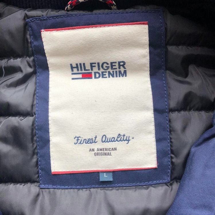 *VINTAGE* Tommy Hilfiger Winter Parka Coat, L, Navy *RETRO* image 3