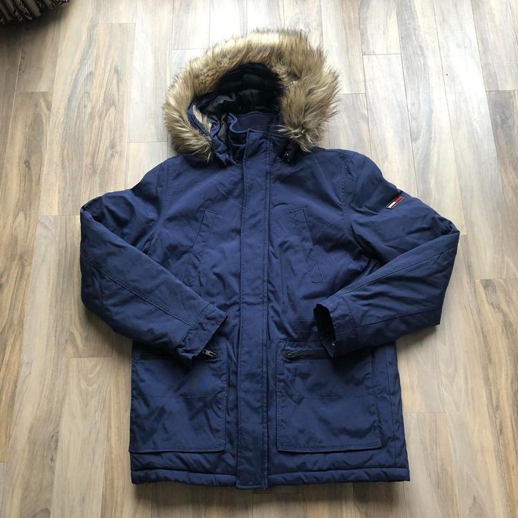 *VINTAGE* Tommy Hilfiger Winter Parka Coat, L, Navy *RETRO* image 2
