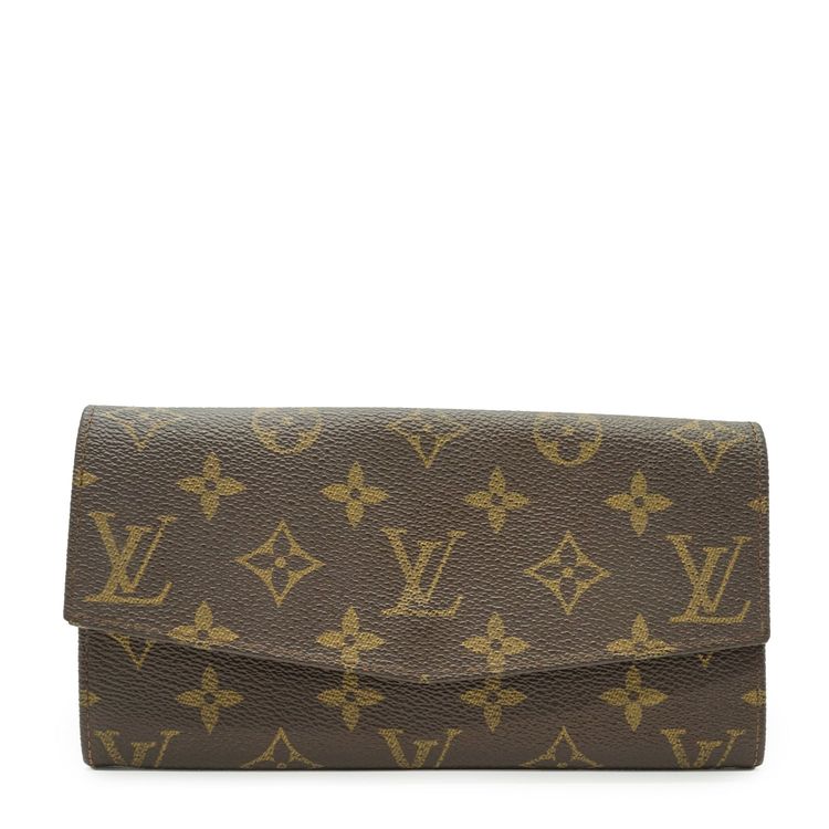 Louis Vuitton Portafoglio Lungo Sarah V con Patta in Tela Monogram Vintage