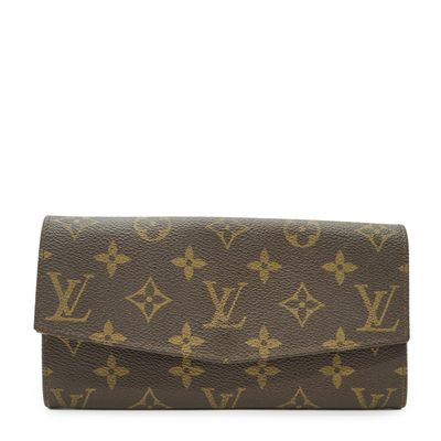 Louis Vuitton Portafoglio Lungo Sarah V con Patta in Tela Monogram Vintage