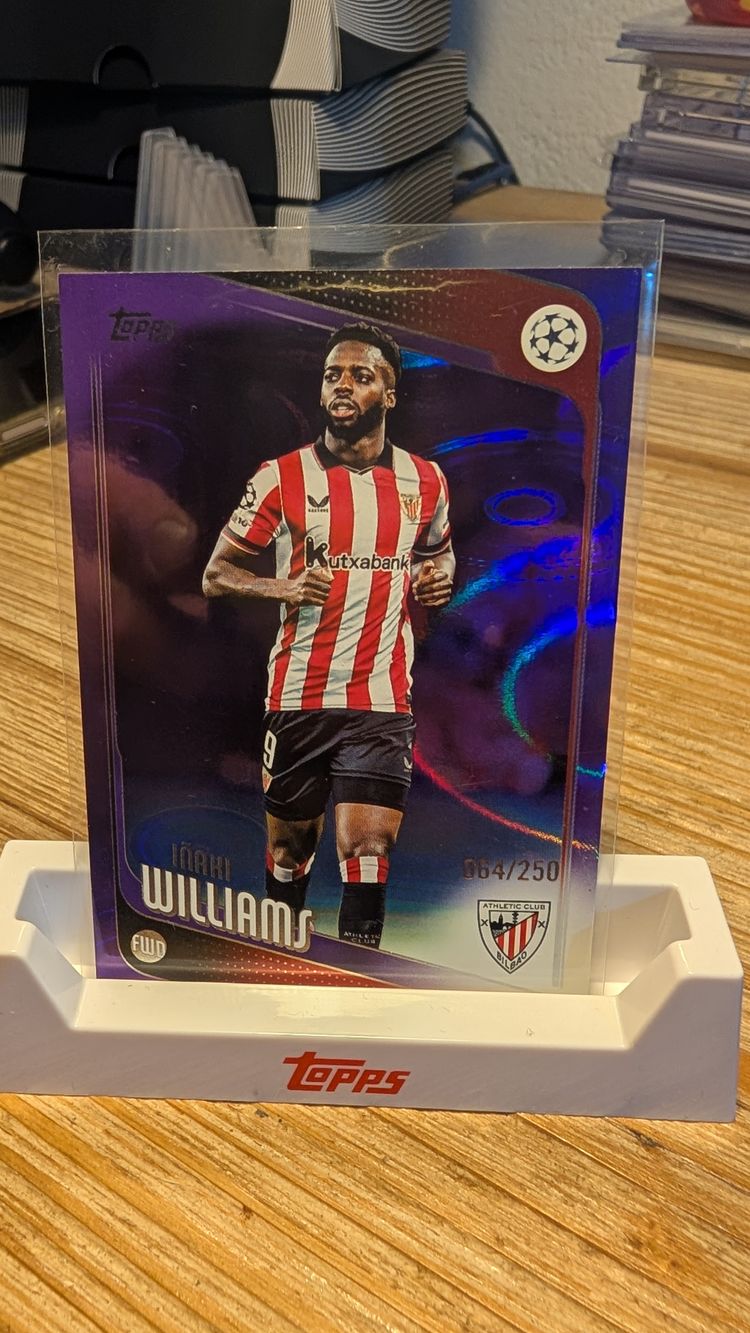 Iñaki Williams Topps UEFA Purple Parallel /250 Athletic Club