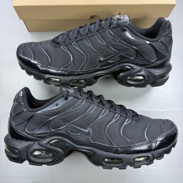 Nike Air Max Plus TN Size UK 10 Triple Black Essential Men's Trainers 604133-050 imagen 6