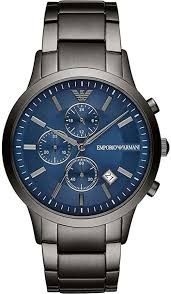The Emporio Armani Renato - Blue face Black strap - 43mm