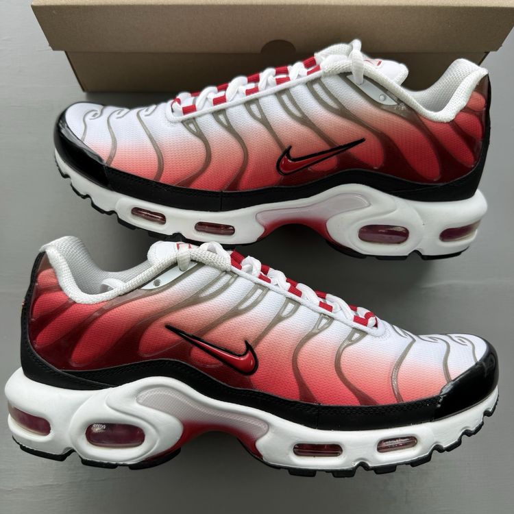 Size 8 - Nike Air Max Plus TN White Black University Red Trainers HM9611-100