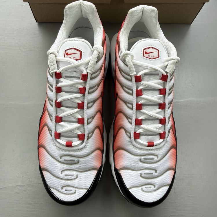 Size 8 - Nike Air Max Plus TN White Black University Red Trainers HM9611-100 2