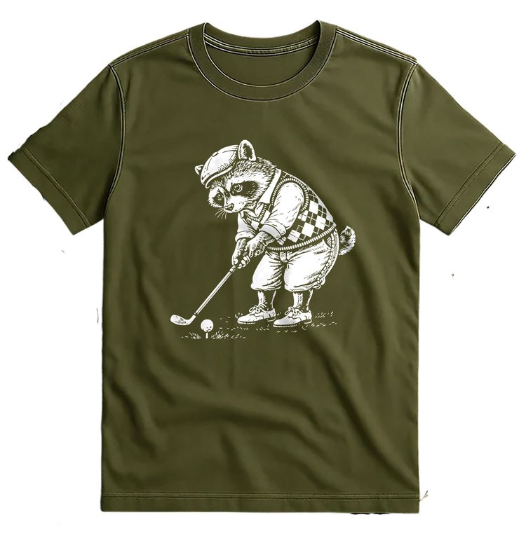 RACCOON GOLFER 026 T Shirt 4