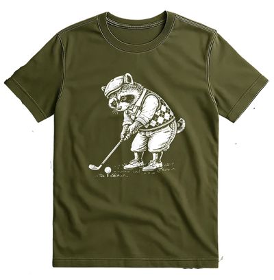 RACCOON GOLFER 026 T Shirt 4