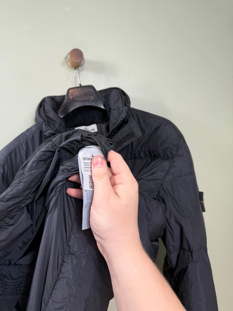 Stone Island Black Crinkle Reps Down Jacket image 2
