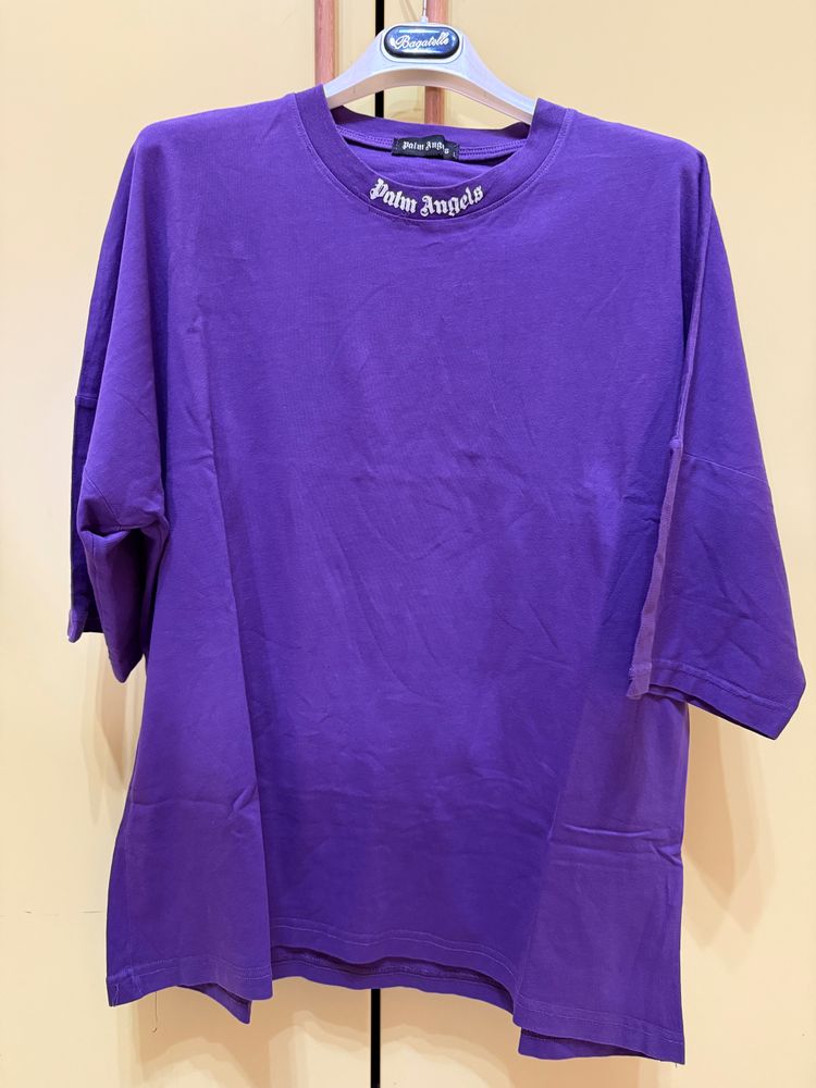 Palm Angels Palm Angels Purple Oversized T-Shirt product image