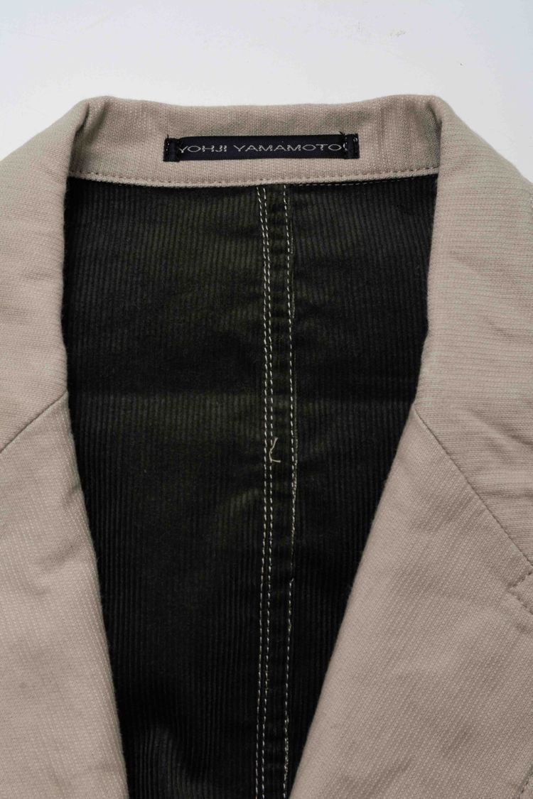 Y's for men Yohji Yamamoto Beige Cotton Twill Workwear Blazer image 7