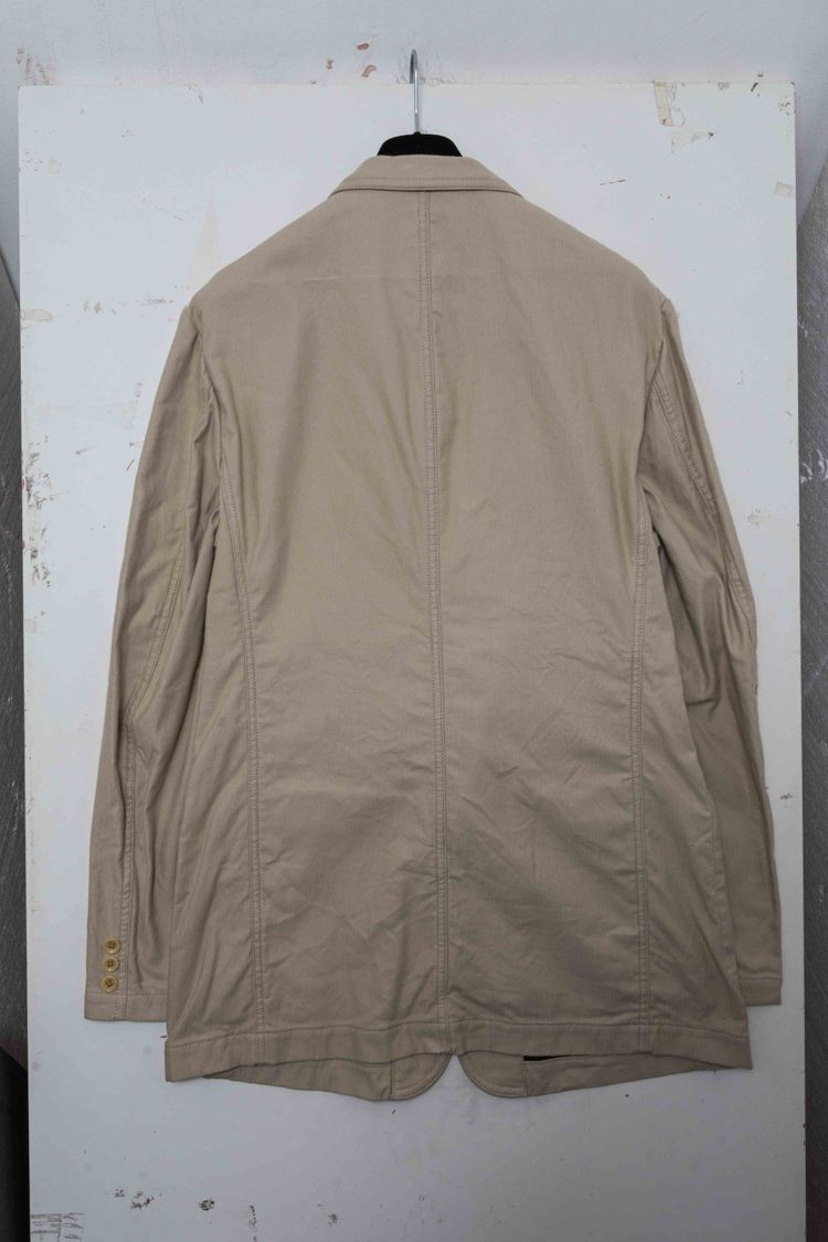 Y's for men Yohji Yamamoto Beige Cotton Twill Workwear Blazer image 15