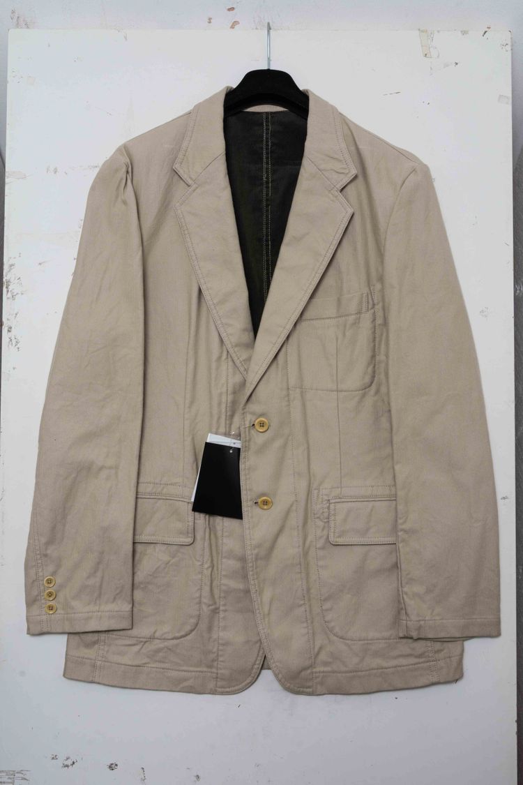 Y's for men Yohji Yamamoto Beige Cotton Twill Workwear Blazer image 1