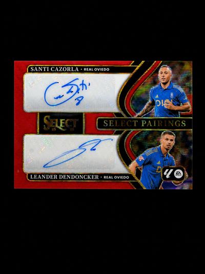 AUTO /Red Prizm Santi Cazorla y Dendonker Select La Liga 2025/26