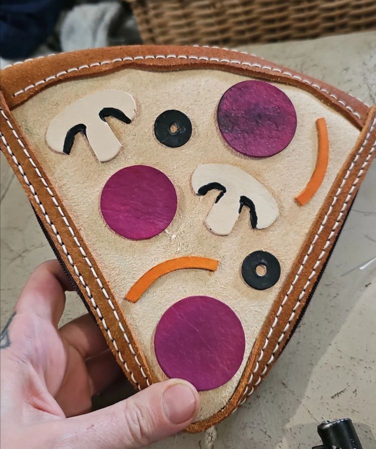 pizza slice shaped bag
