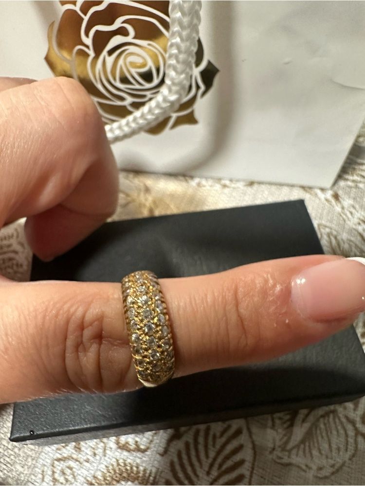 Gold Ring With Clear Stones imagen 2