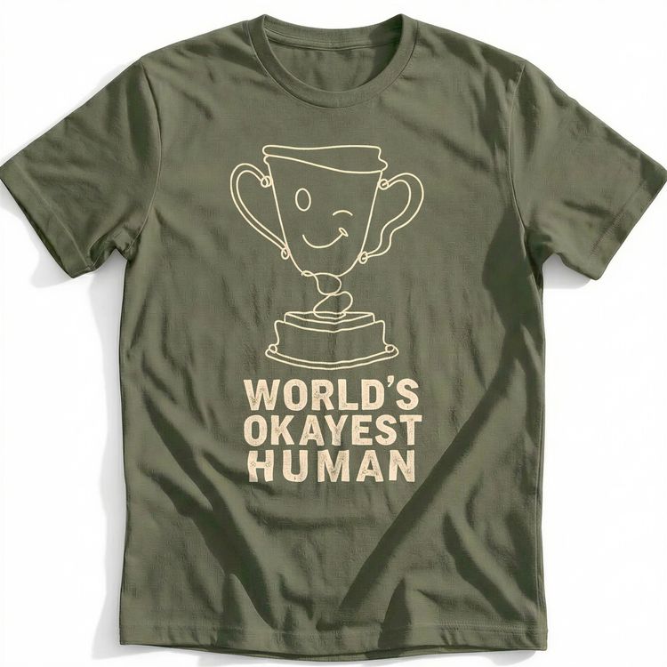 Okayest Human T-Shirt US 4