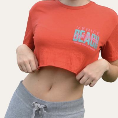Red Topshop Crop Top