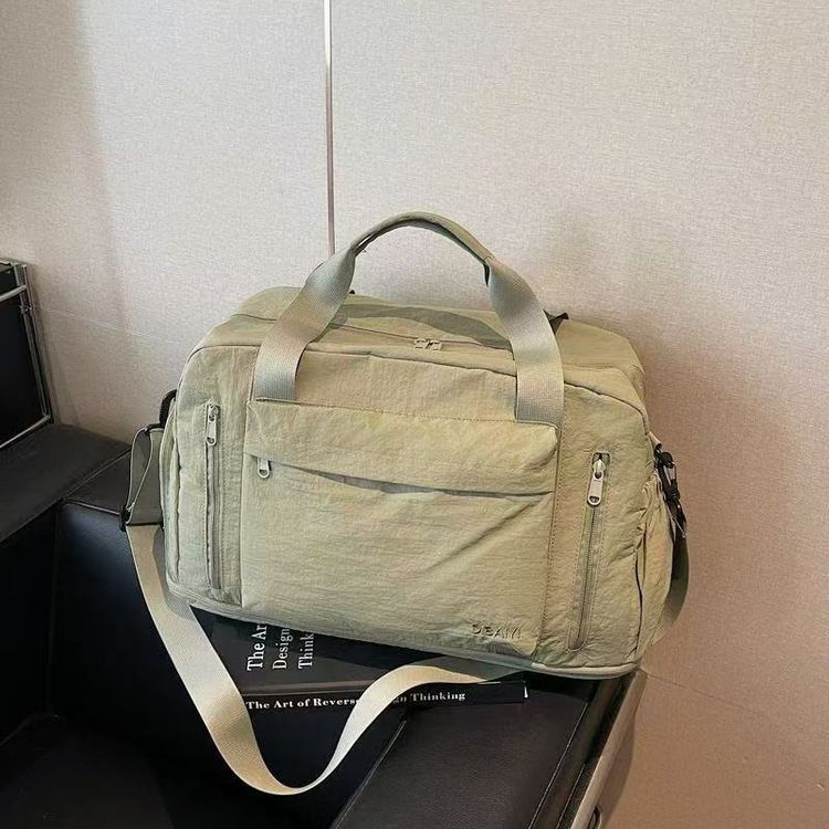Beige Travel Duffel Bag image 1