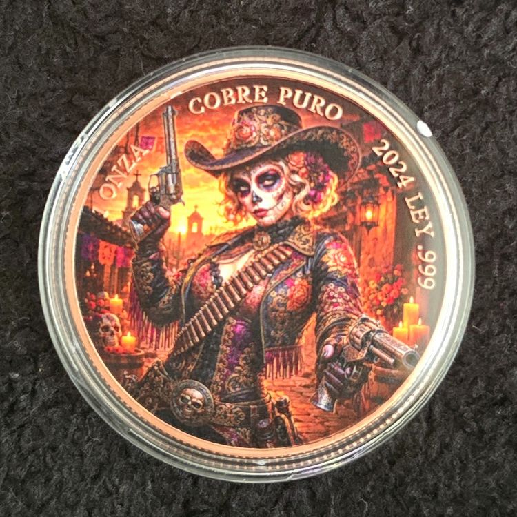 1oz Copper Día de los Muertos "Outlaw