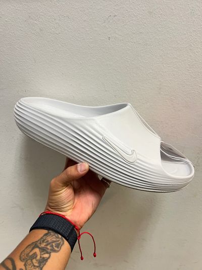 Nike white slip-on sandal