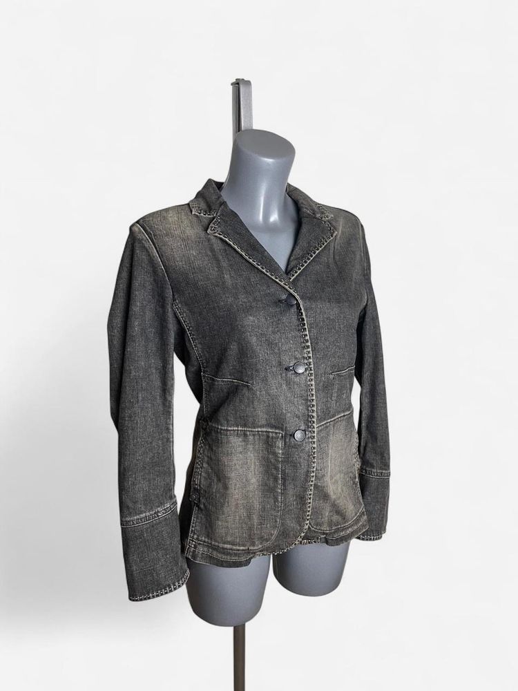 Marithe Francois girbaud  black denim jacket