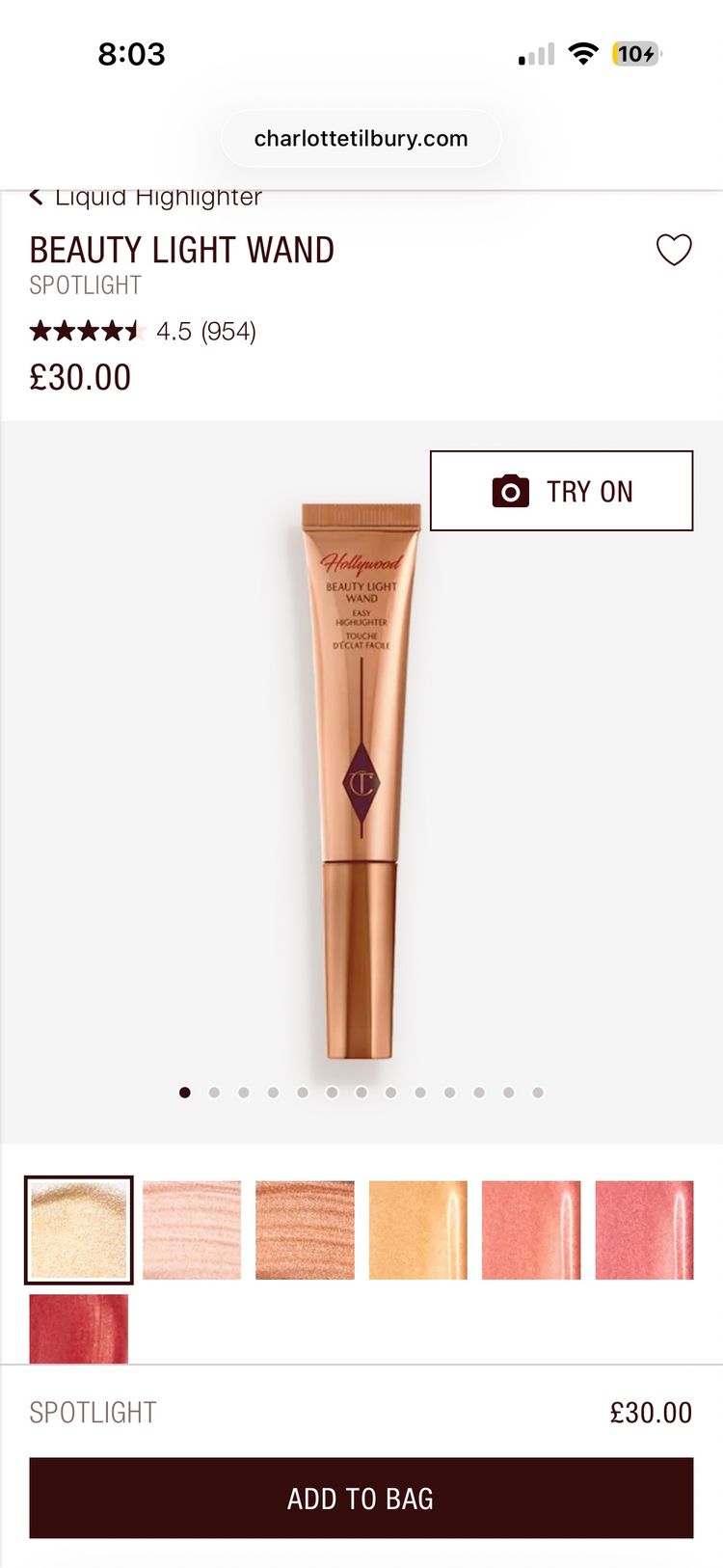 Charlotte Tilbury Beauty Light Wand Liquid Highlighter