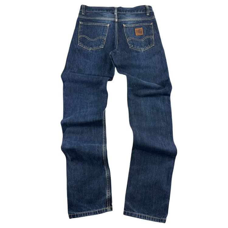 Carhartt Men'S Blue Denim Jeans Texas Pant VNTG Patch Uomo/Donna (42 IT)