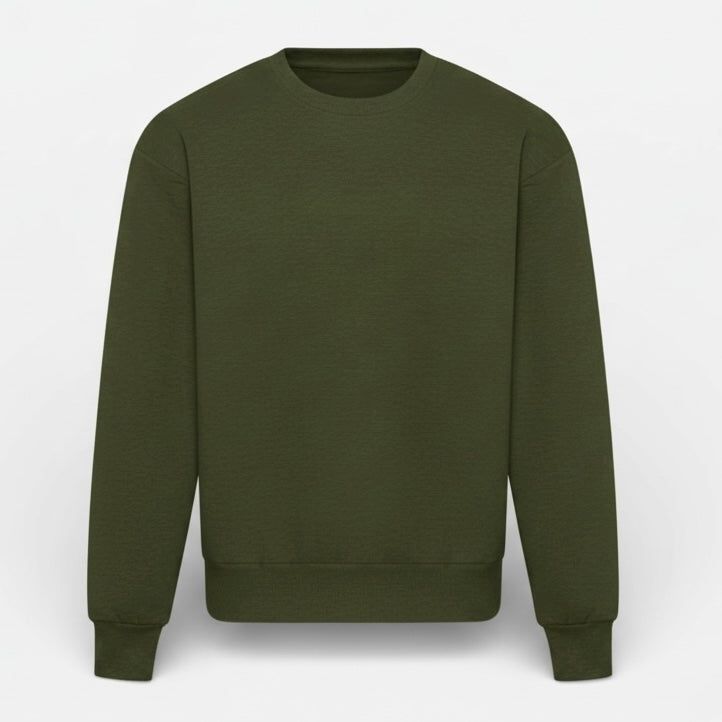 PREMIUM BLANKS 440gsm Oversized Sweat - Olive image 1