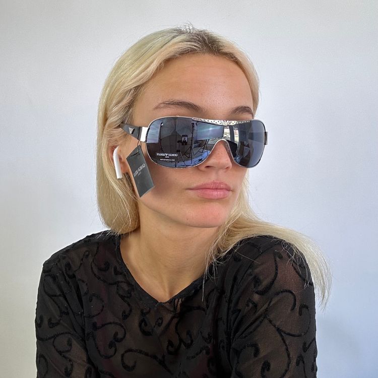 Remass  MODEL OFF DUTY DROP | black armani visor style sunglasses product image