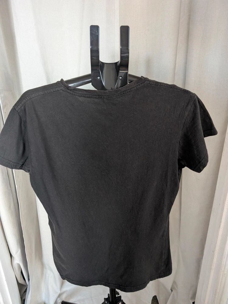 Immagine di Hard Rock Cafe T-Shirt Black Large L Amsterdam Rhinestone Logo Graphic Top 5