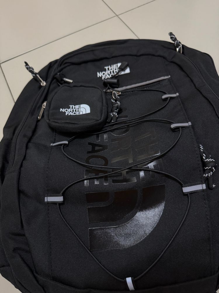 The North Face Black Backpack With Small Pouch image 3