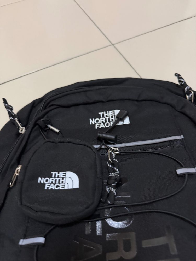 The North Face Black Backpack With Small Pouch image 2