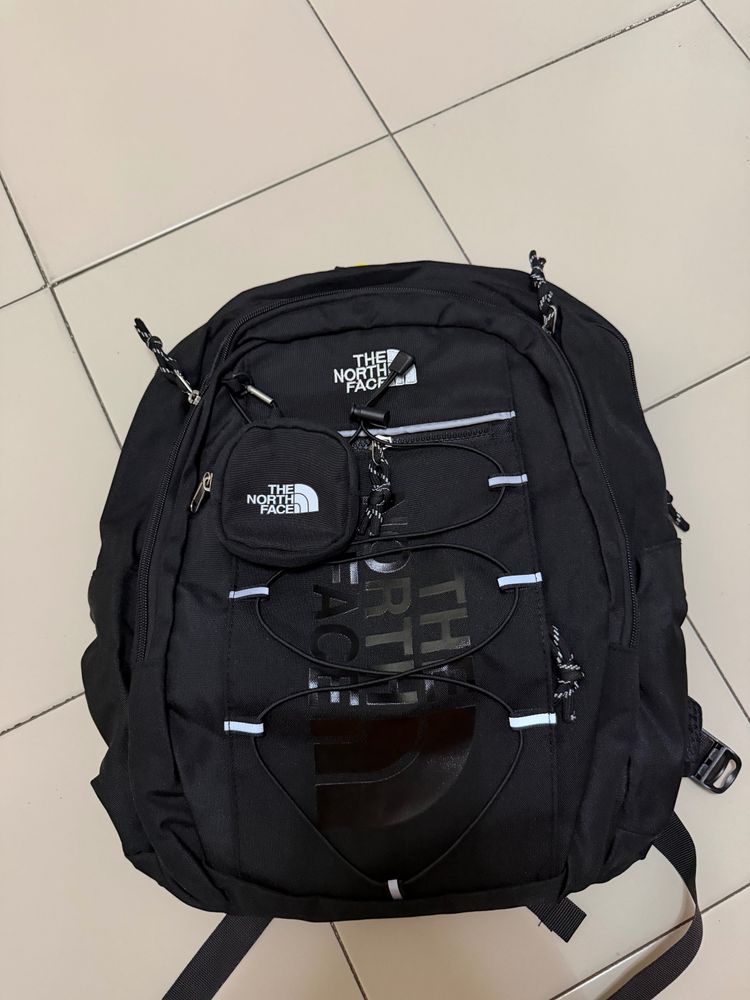 The North Face Black Backpack With Small Pouch image 1