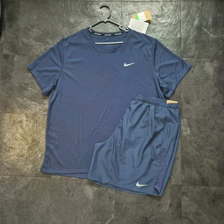 Nike thunder Blue Uv Miler And Shorts Set