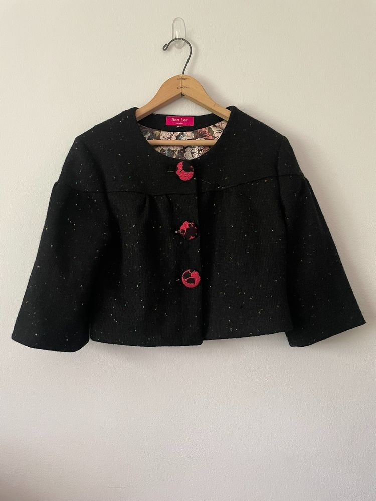 Soo Lee Black Cropped Jacket